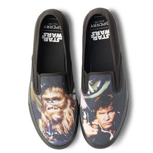NIB Sperry Star Wars Slip On Shoes Han Chewie 10